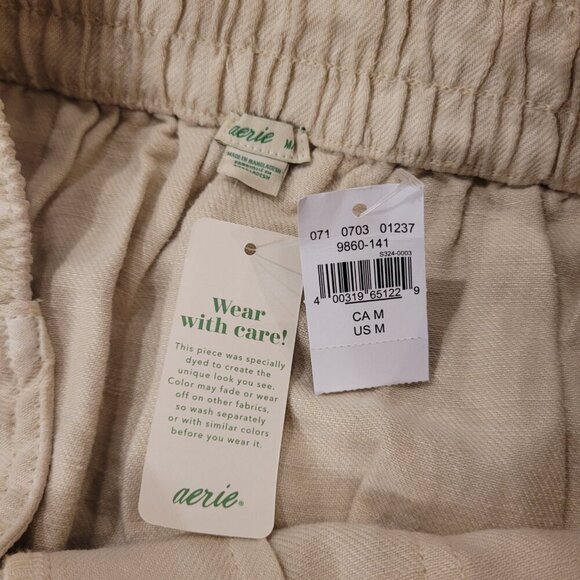 NWT AERIE | Linen Blend Button Skirt | Sz. M - Picture 3 of 5